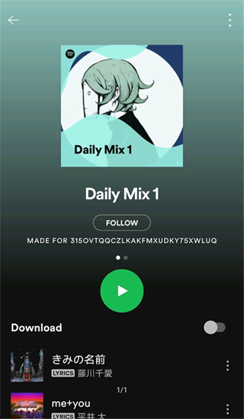 spotify app图集展示