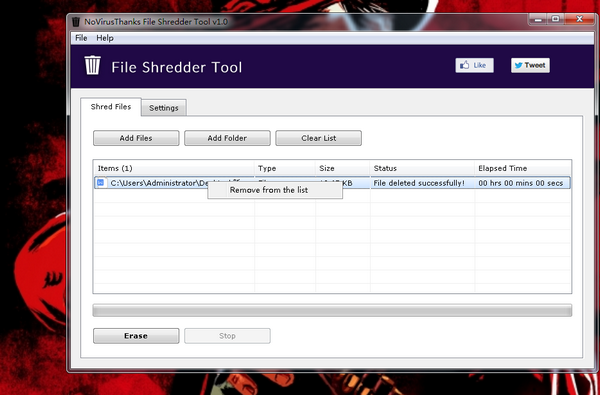 File Shredder Tool File Shredder Tool